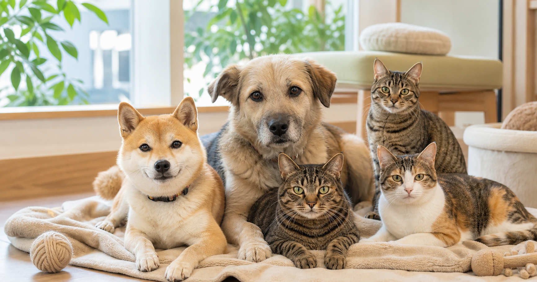 里親を待つ犬と猫たち